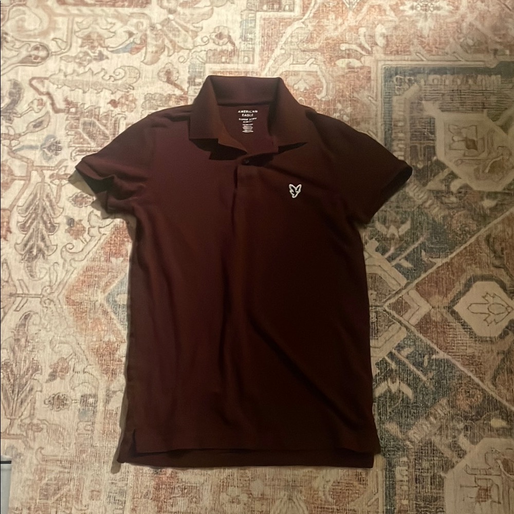 American Eagle Outfitters Red Polo Shirt Casual Style